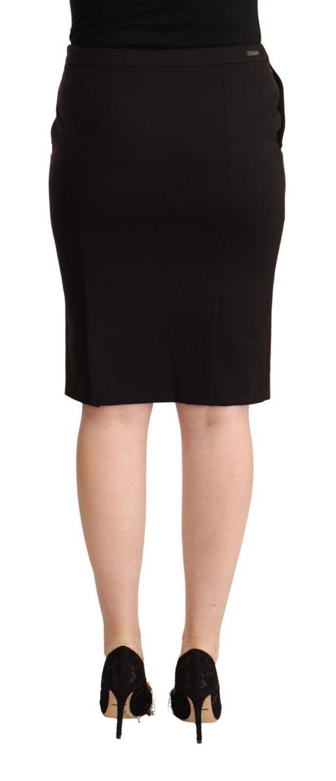 GF Ferre Black Straight Pencil Cut Knee Length Skirt $611.00 GF Ferre Luzworld