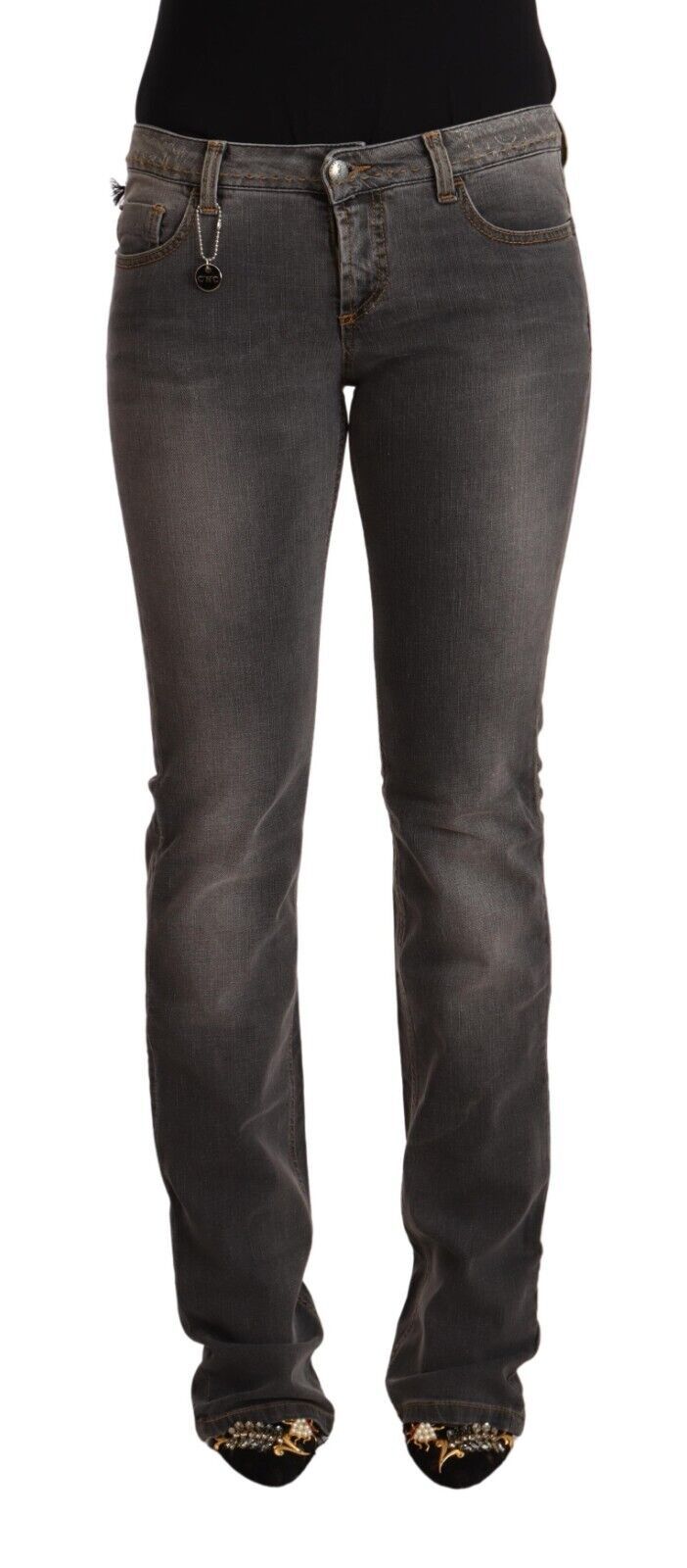 Costume National Gray Washed Low Waist Straight Denim Jeans $737.00 Costume National Luzworld