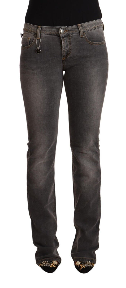 Costume National Gray Washed Low Waist Straight Denim Jeans $737.00 Costume National Luzworld