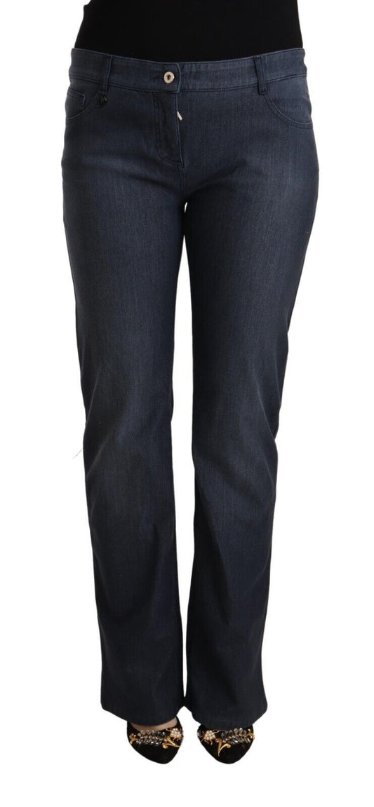 MARGHI LO' Dark Blue Cotton Straight Denim Jeans $674.00 MARGHI LO' Luzworld