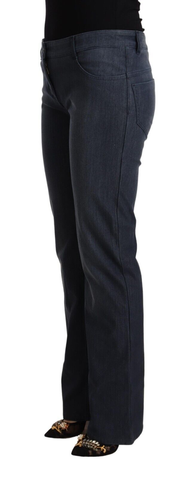 MARGHI LO' Dark Blue Cotton Straight Denim Jeans $674.00 MARGHI LO' Luzworld