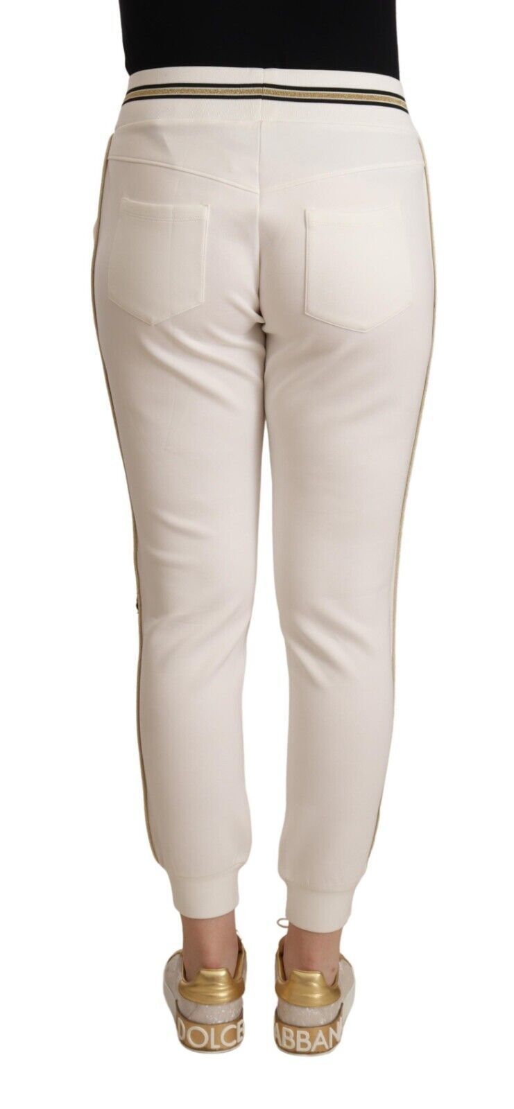 Patrizia Pepe White Polyester Mid Waist Jogger Pants $674.00 Patrizia Pepe Luzworld