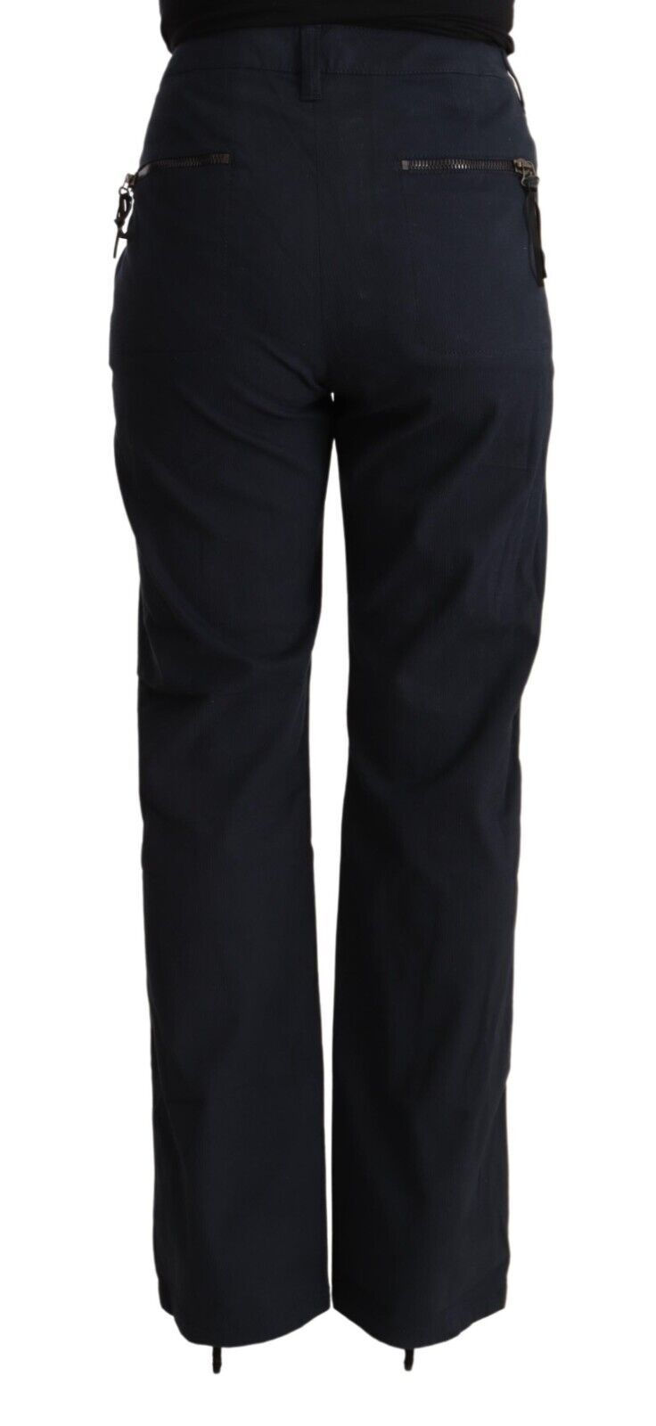Exte Black High Waist Tapered Cotton Pants $674.00 Exte Luzworld