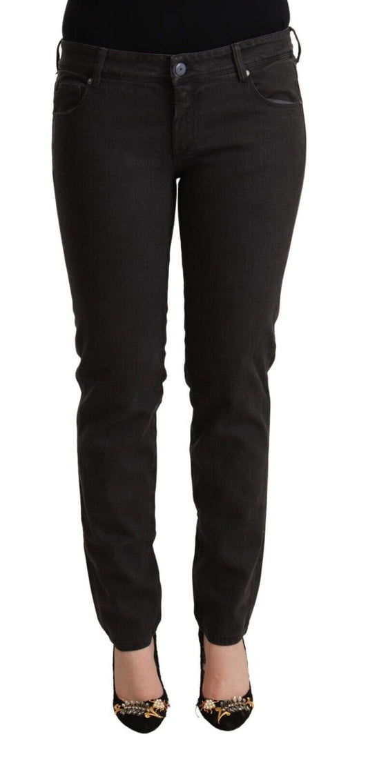 Ermanno Scervino Black Low Waist Skinny Denim Cotton Jeans $737.00 Ermanno Scervino Luzworld