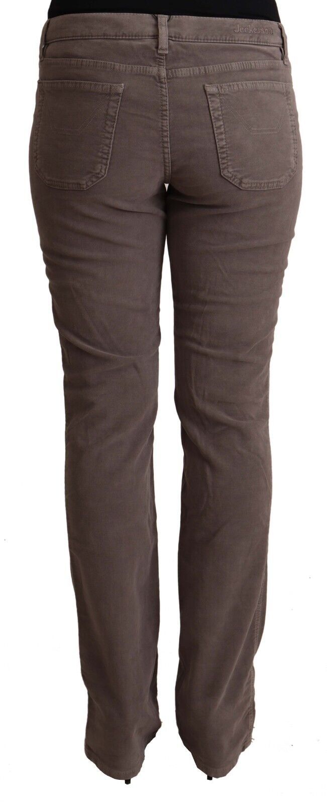 Jeckerson Brown Cotton Low Waist Iconic Patches Leg Denim Jeans $674.00 Jeckerson Luzworld