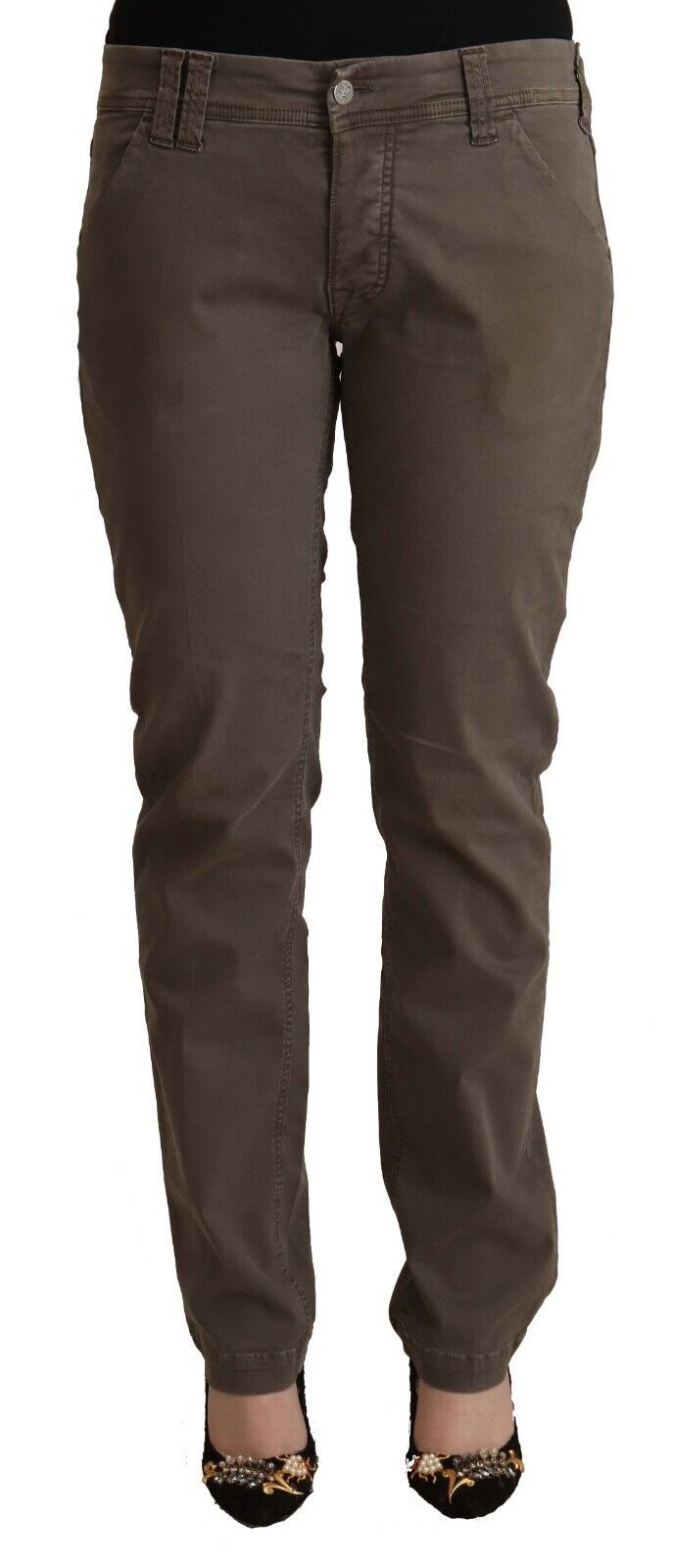 CYCLE Brown Cotton Low Waist Skinny Casual Jeans $737.00 CYCLE Luzworld