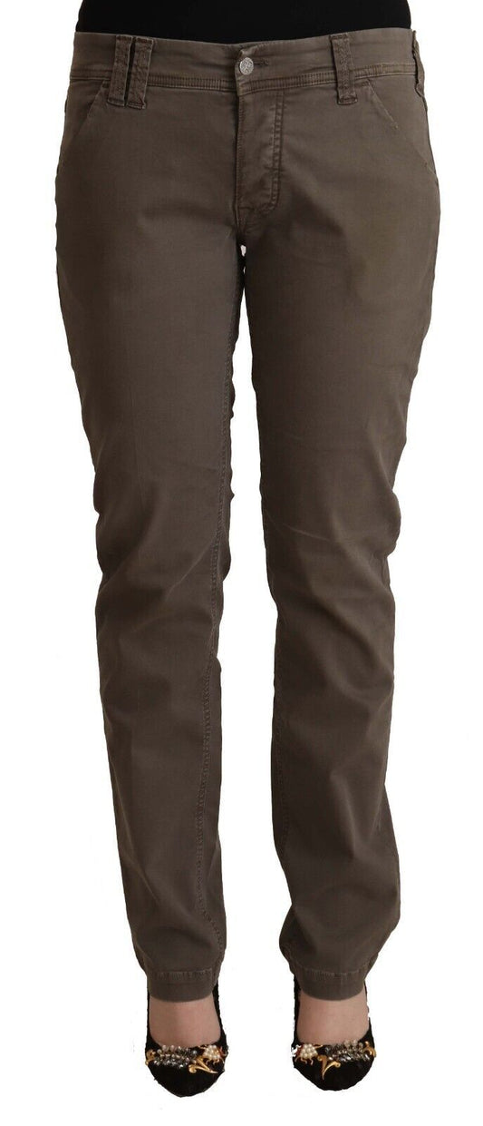 CYCLE Brown Cotton Low Waist Skinny Casual Jeans $737.00 CYCLE Luzworld