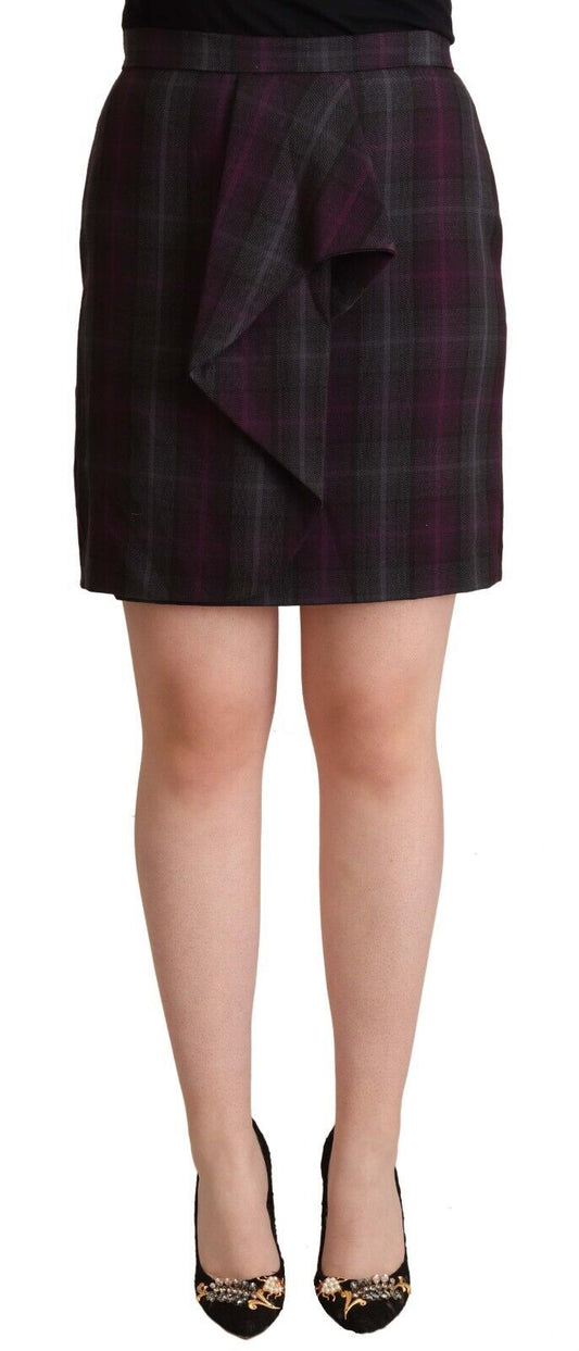 BENCIVENGA Multicolor Checkered Ruffle High Waist Mini Skirt $611.00 BENCIVENGA Luzworld