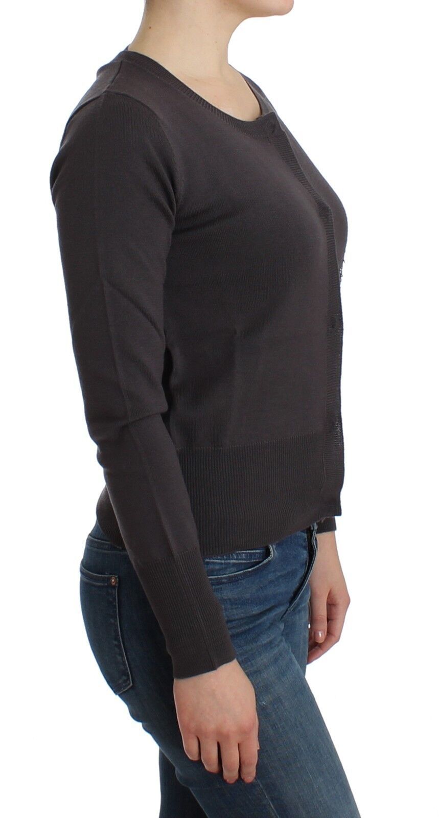 John Galliano Purple Wool Sequined Cardigan Knit Sweater $611.00 John Galliano Luzworld