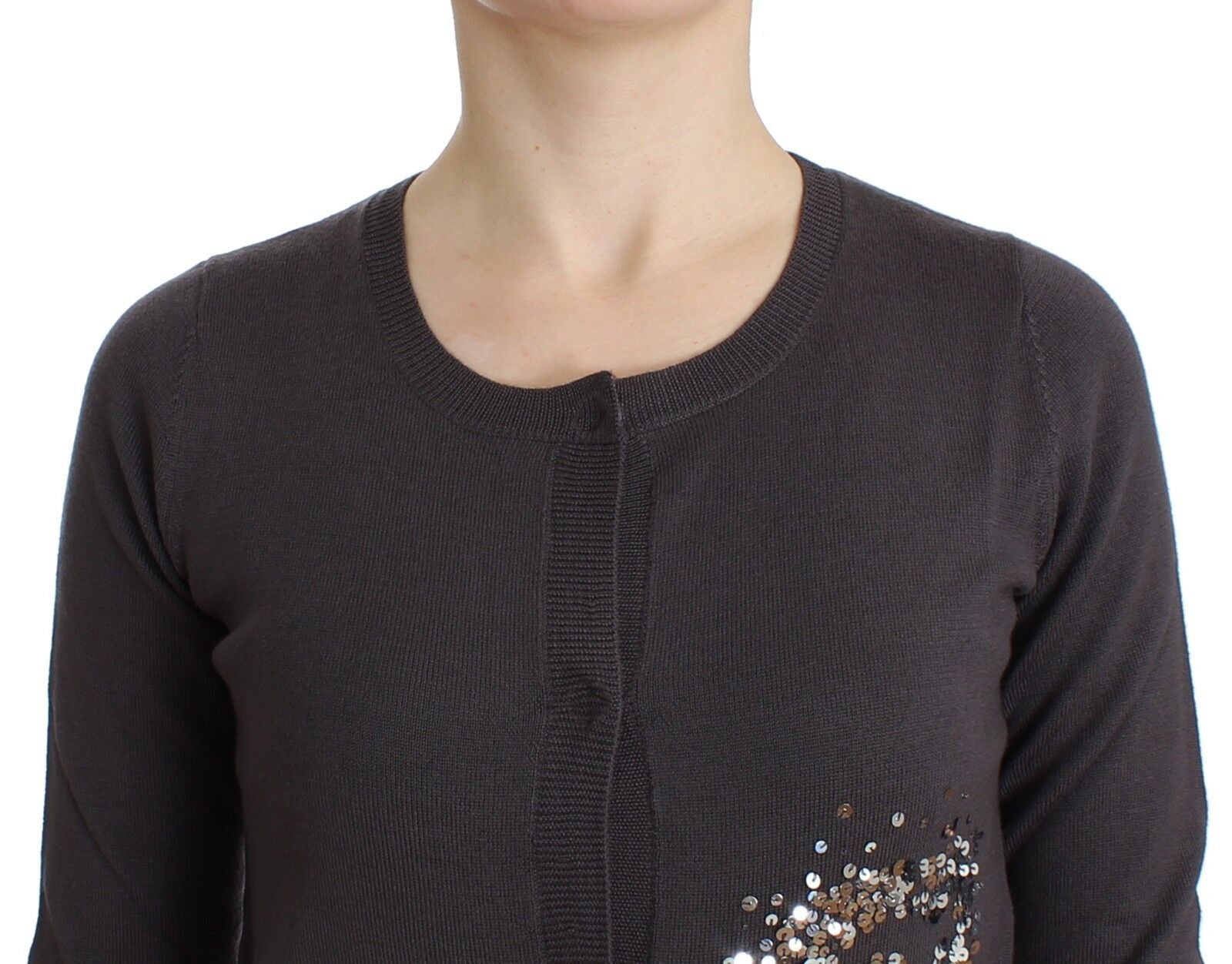 John Galliano Purple Wool Sequined Cardigan Knit Sweater $611.00 John Galliano Luzworld