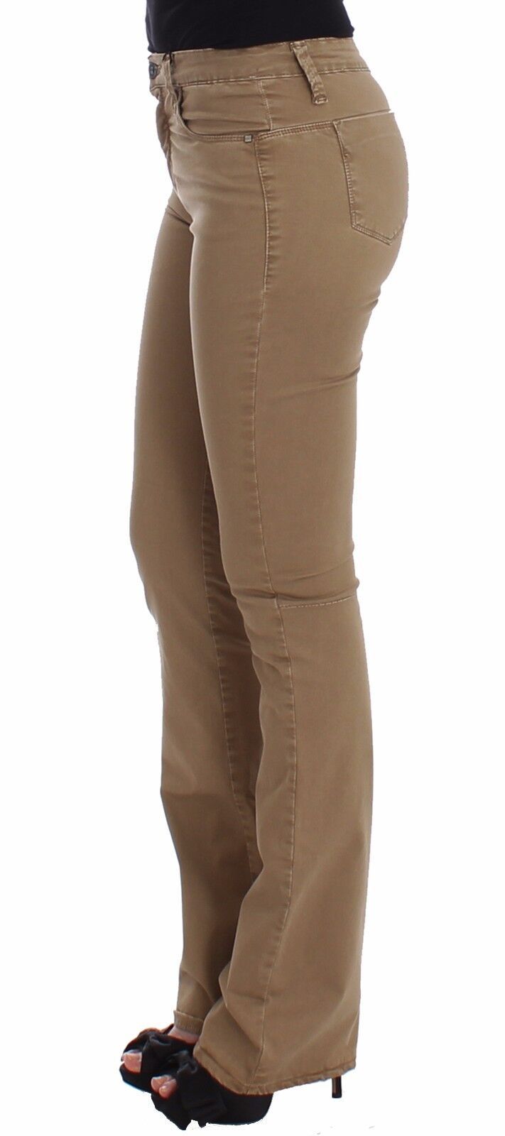 Costume National Beige Straight Leg Denim Pants Stretch Jeans $584.00 Costume National Luzworld