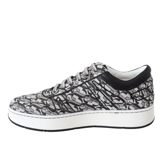 Jimmy Choo Glittering Slip-On Sneakers - Silver and Black