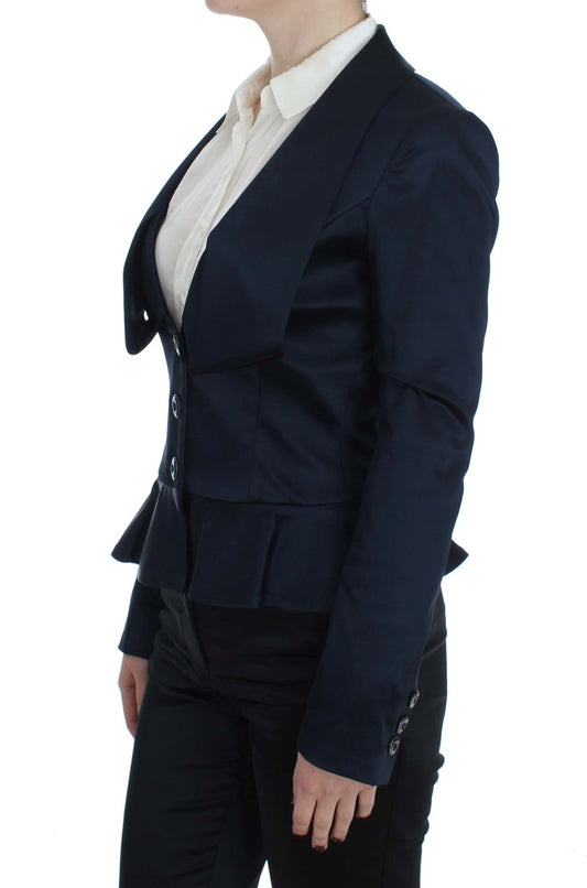 Exte Blue Three Button Single Breasted Blazer Jacket