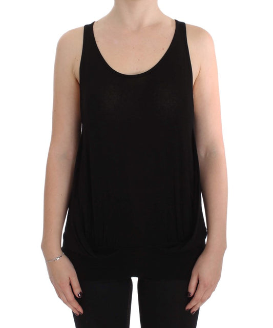 PLEIN SUD Black Stretch Sleeveless Blouse $172.00 PLEIN SUD Luzworld