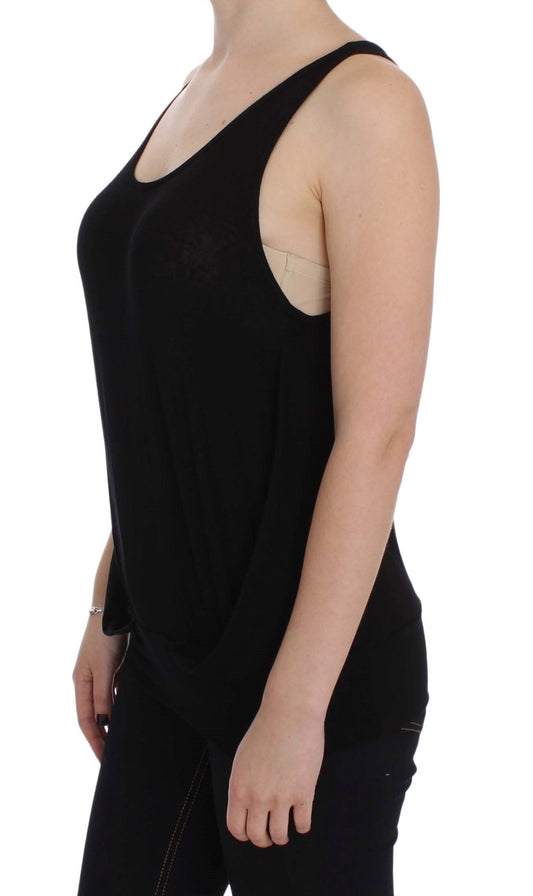 PLEIN SUD Black Stretch Sleeveless Blouse $172.00 PLEIN SUD Luzworld