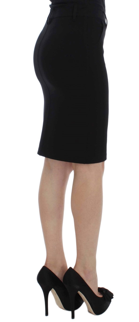 PLEIN SUD Black Straight Pencil Skirt $589.00 PLEIN SUD Luzworld