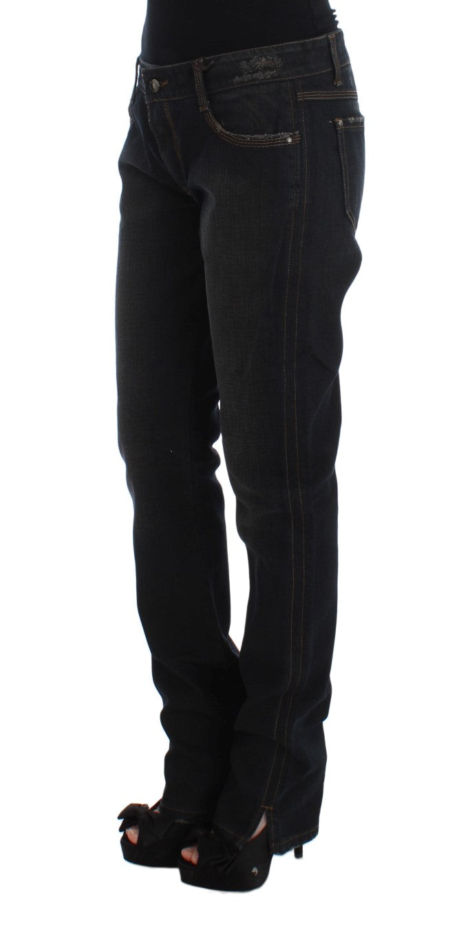 Ermanno Scervino Blue Wash Cotton Boyfriend Jeans $829.00 Ermanno Scervino Luzworld