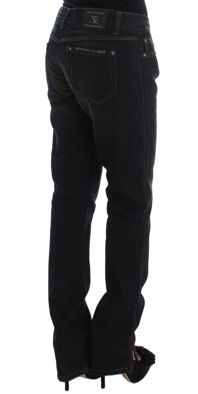 Ermanno Scervino Blue Wash Cotton Boyfriend Jeans $829.00 Ermanno Scervino Luzworld