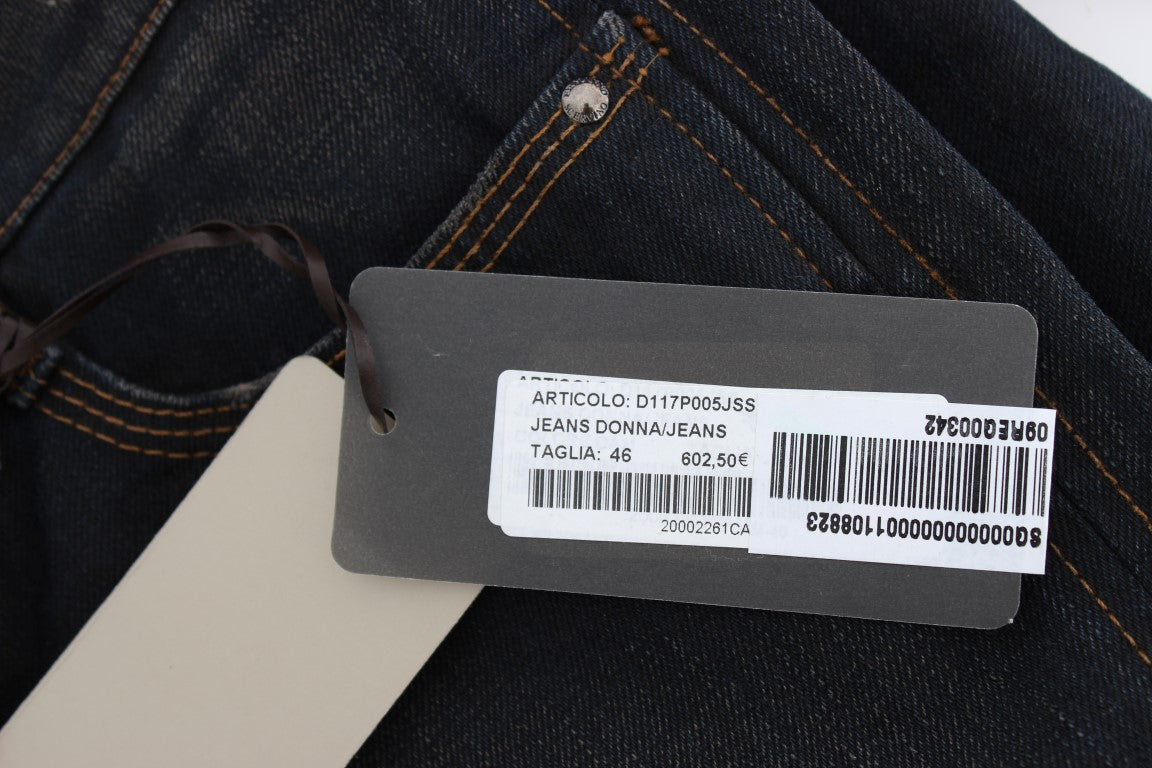 Ermanno Scervino Blue Wash Cotton Boyfriend Jeans $829.00 Ermanno Scervino Luzworld