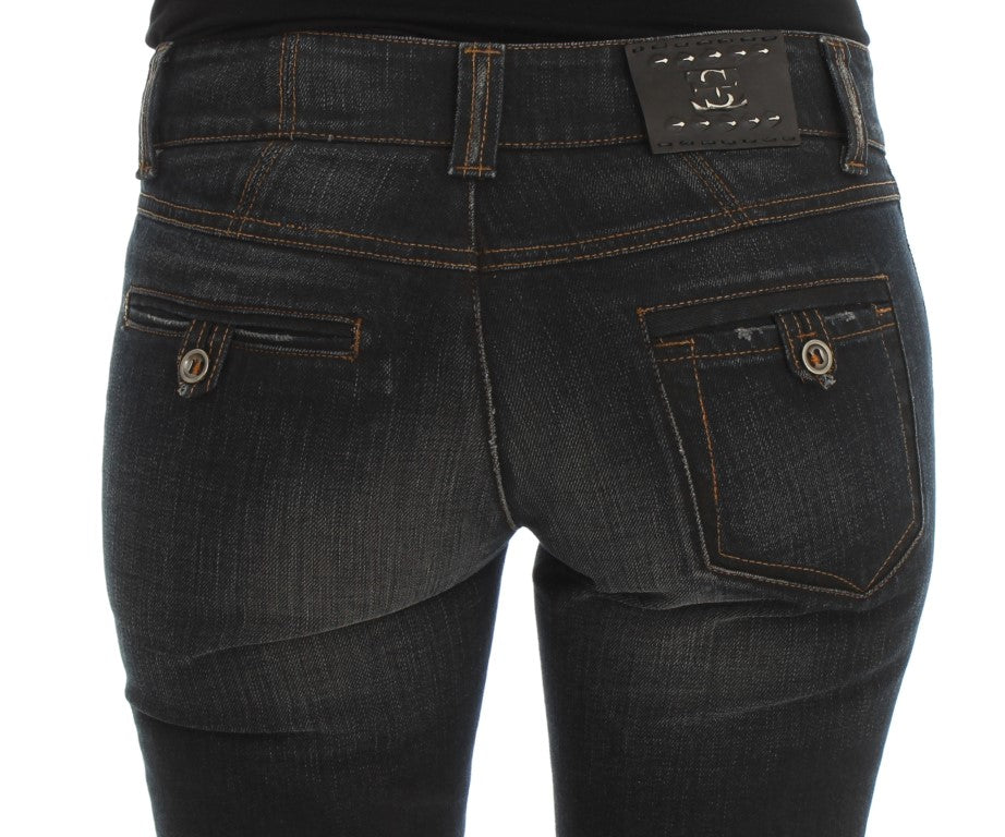 Ermanno Scervino Blue Wash Cotton Slim Fit Jeans $829.00 Ermanno Scervino Luzworld