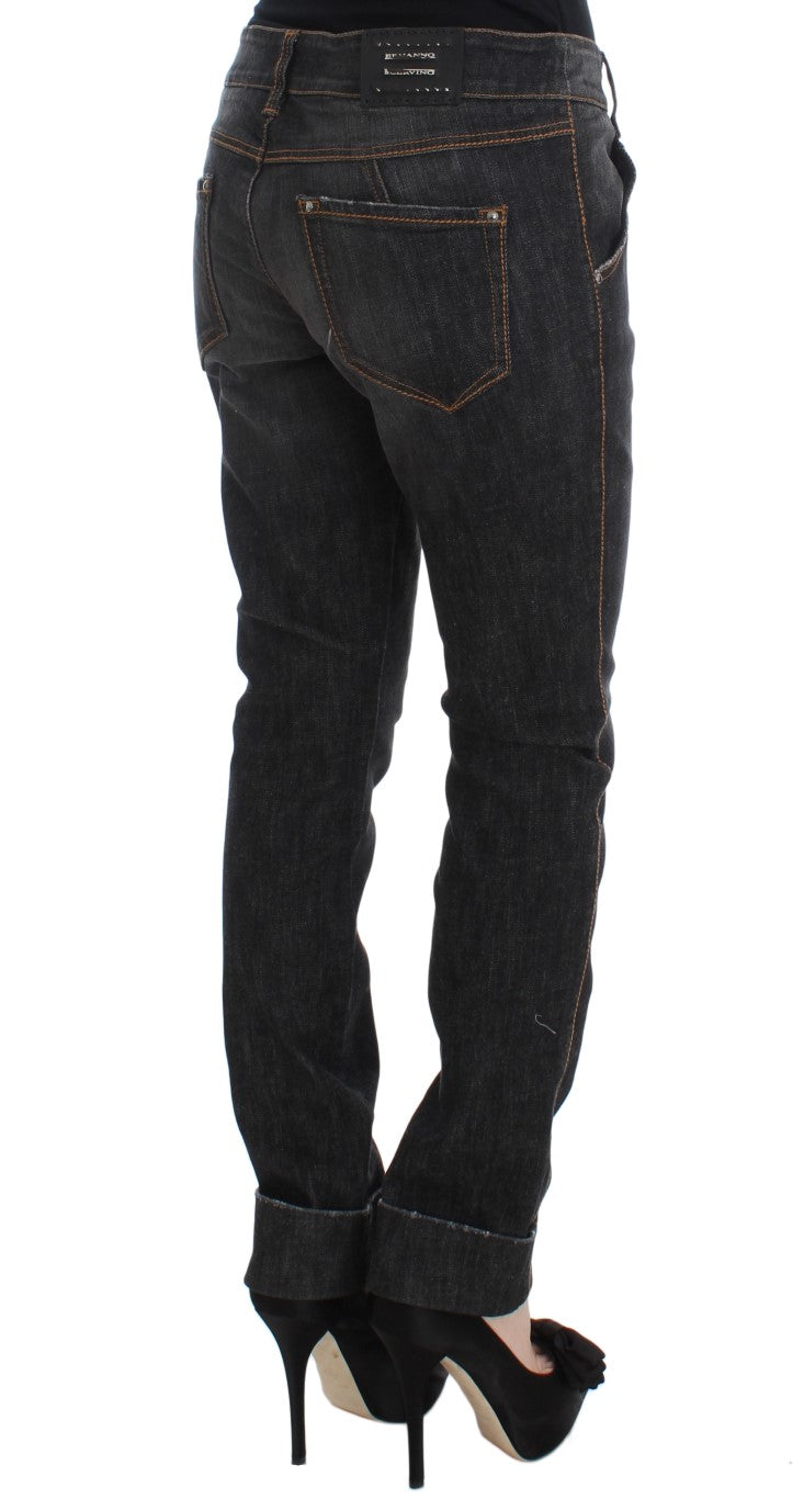 Ermanno Scervino Gray Cotton Slim Fit Denim Jeans $829.00 Ermanno Scervino Luzworld