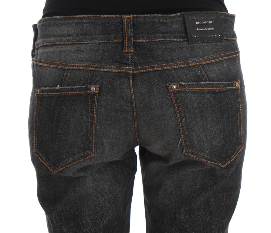 Ermanno Scervino Gray Cotton Slim Fit Denim Jeans $829.00 Ermanno Scervino Luzworld