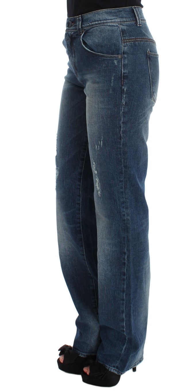 Ermanno Scervino Blue Wash Cotton Blend Slim Fit Jeans $829.00 Ermanno Scervino Luzworld
