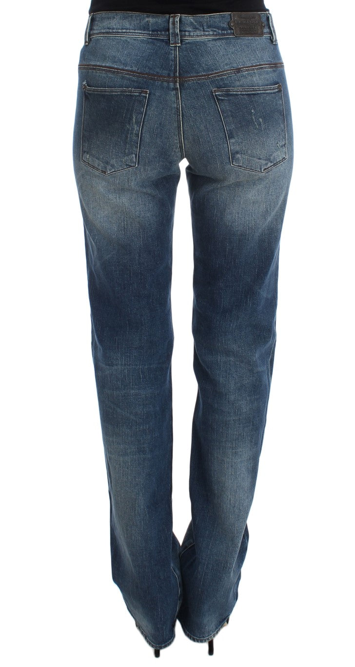 Ermanno Scervino Blue Wash Cotton Blend Slim Fit Jeans $829.00 Ermanno Scervino Luzworld
