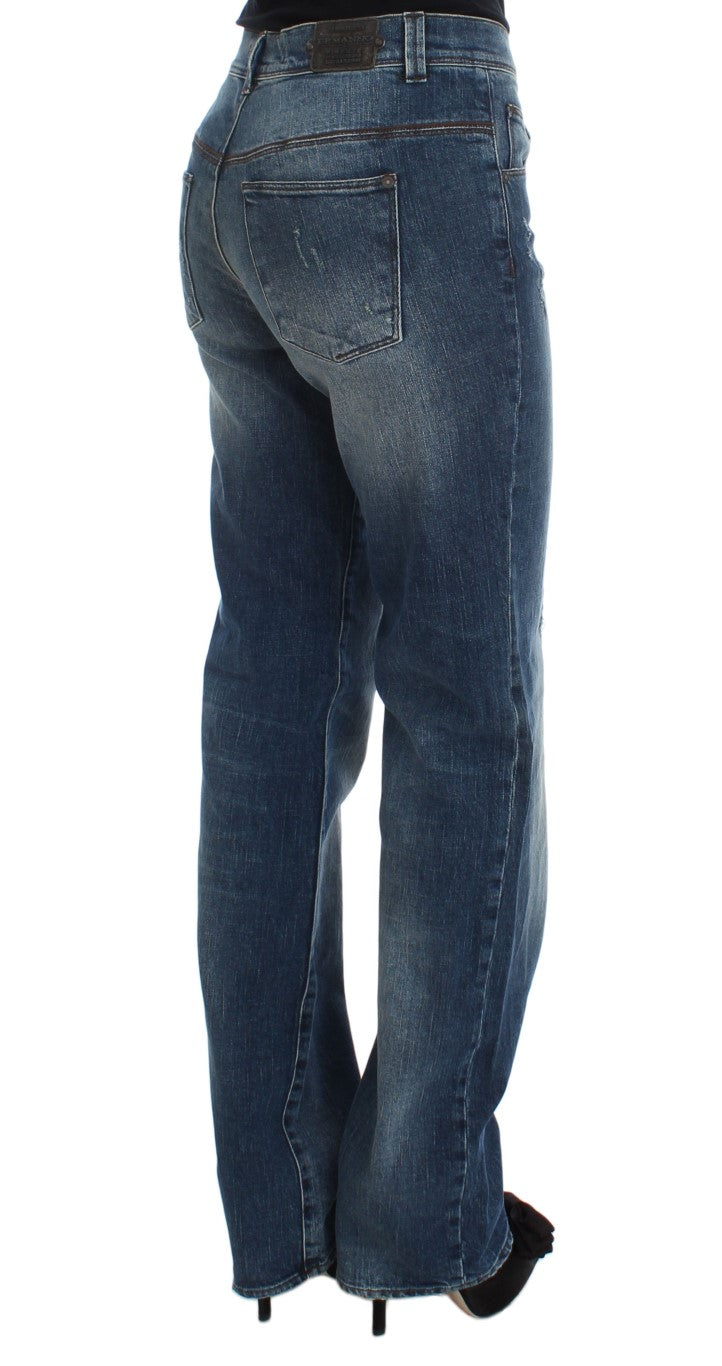 Ermanno Scervino Blue Wash Cotton Blend Slim Fit Jeans $829.00 Ermanno Scervino Luzworld
