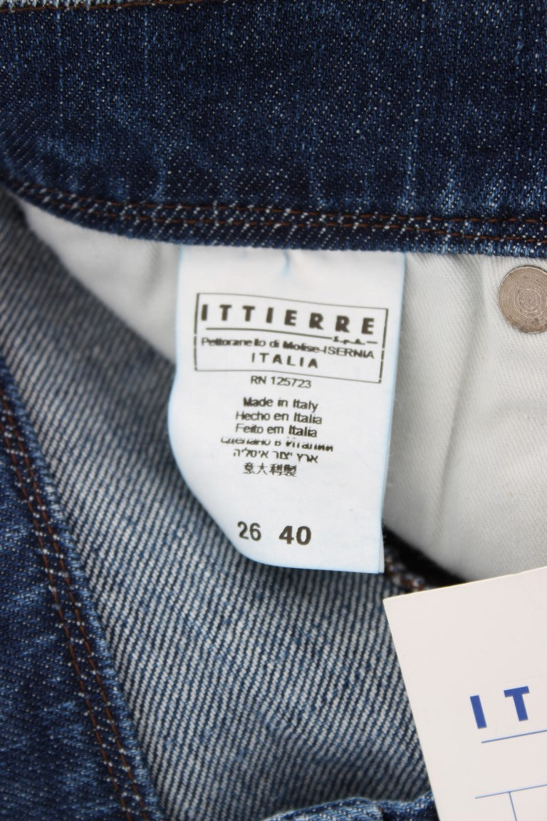 Ermanno Scervino Blue Wash Cotton Blend Slim Fit Jeans $829.00 Ermanno Scervino Luzworld