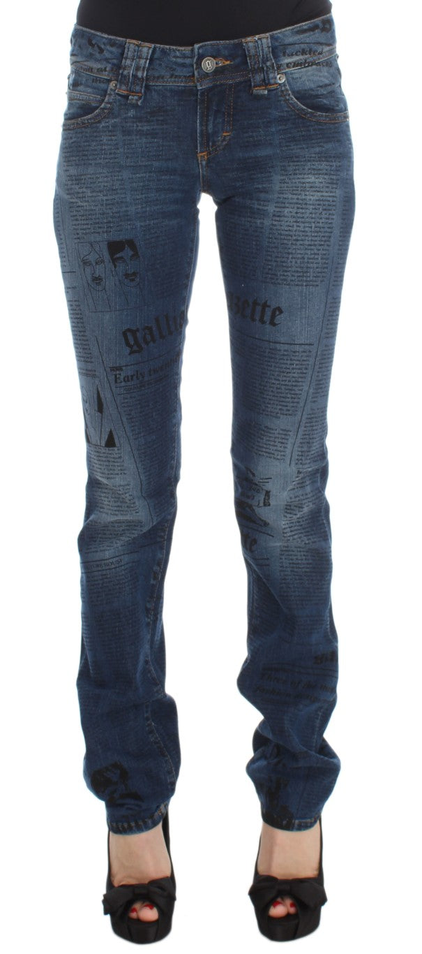 John Galliano Blue Wash Cotton Blend Slim Fit Bootcut Jeans $700.00 John Galliano Luzworld