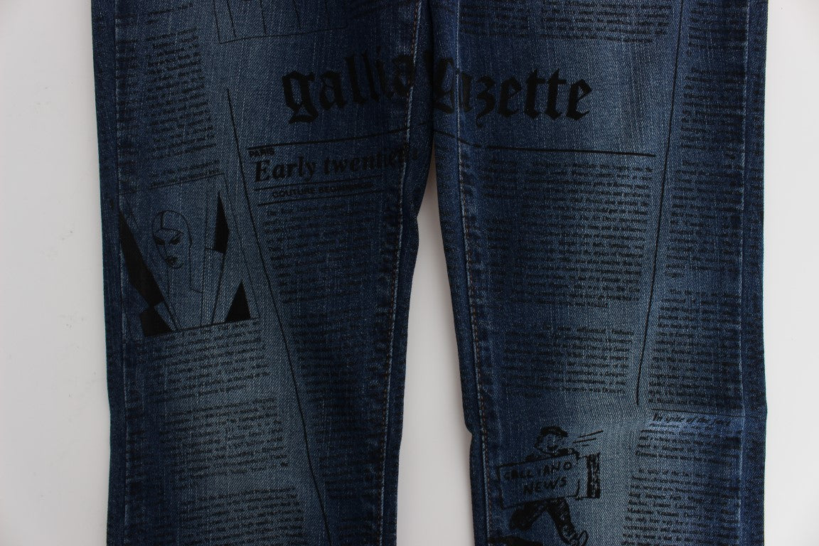 John Galliano Blue Wash Cotton Blend Slim Fit Bootcut Jeans $700.00 John Galliano Luzworld