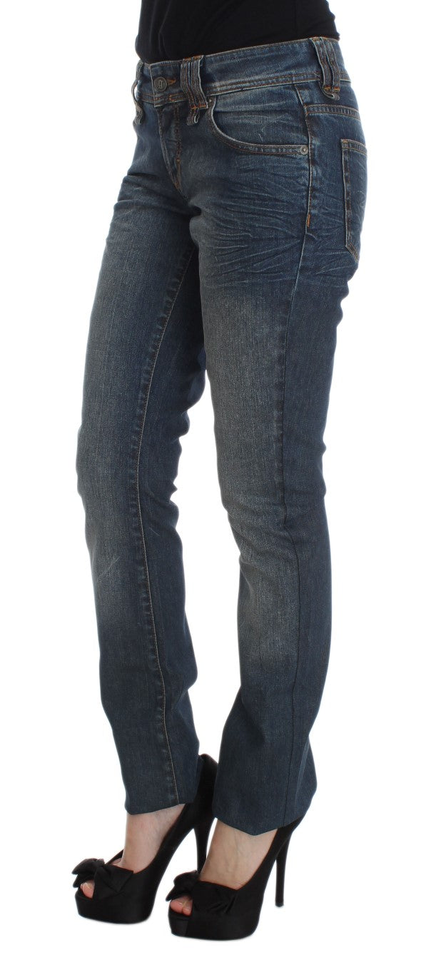 John Galliano Blue Wash Cotton Blend Slim Fit Jeans $713.00 John Galliano Luzworld
