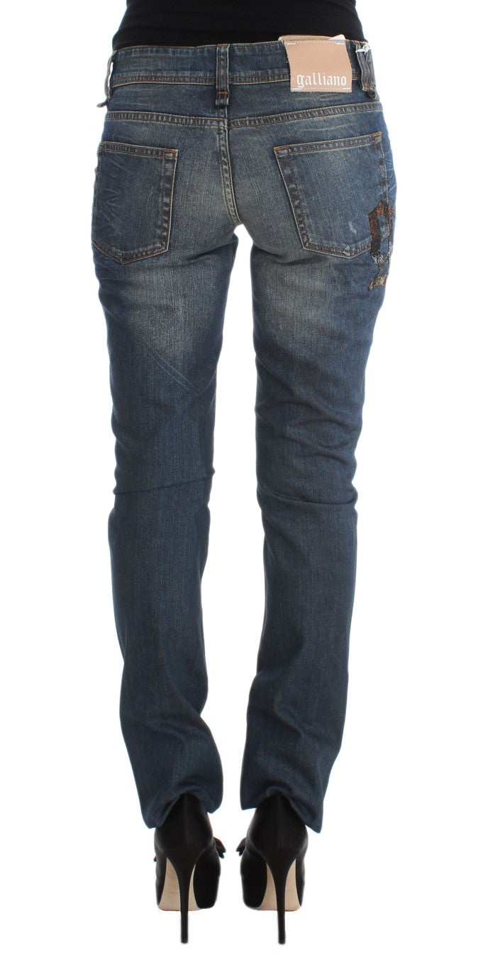 John Galliano Blue Wash Cotton Blend Slim Fit Jeans $713.00 John Galliano Luzworld