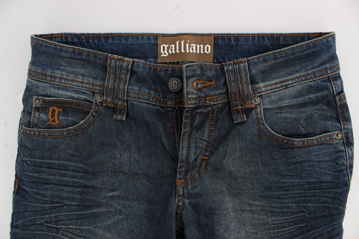 John Galliano Blue Wash Cotton Blend Slim Fit Jeans $713.00 John Galliano Luzworld