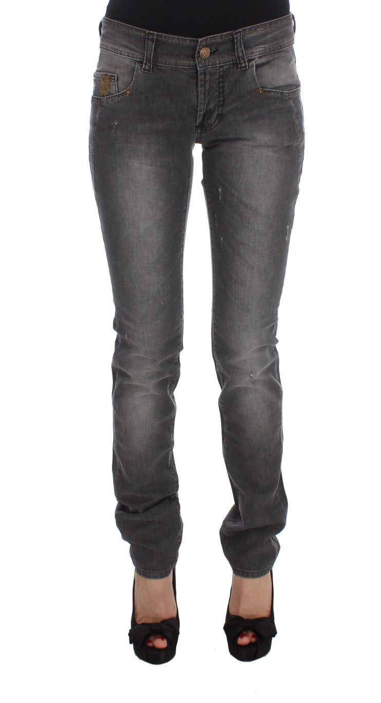 John Galliano Gray Wash Cotton Blend Slim Fit Stretch Jeans $713.00 John Galliano Luzworld