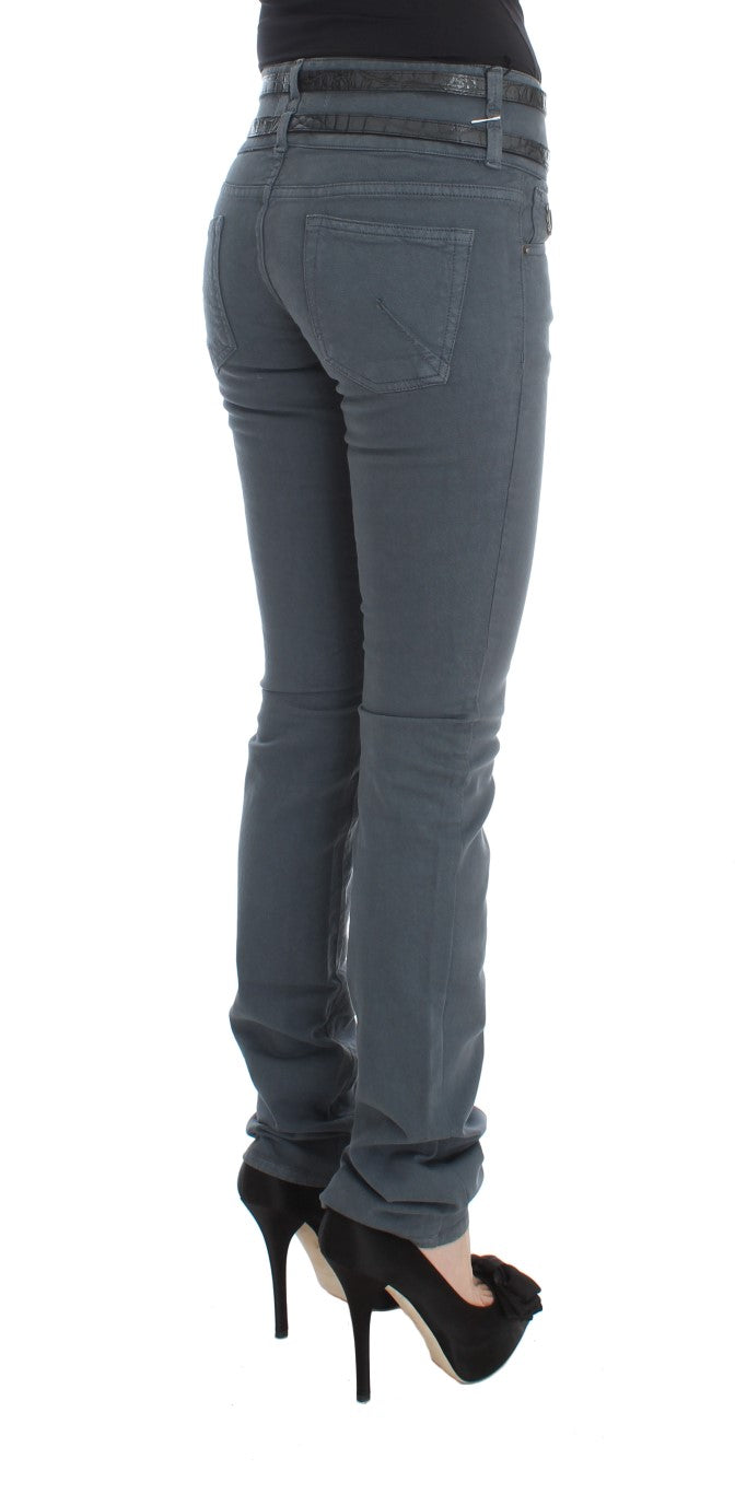 John Galliano Blue Cotton Blend Slim Fit High Waist Jeans $713.00 John Galliano Luzworld