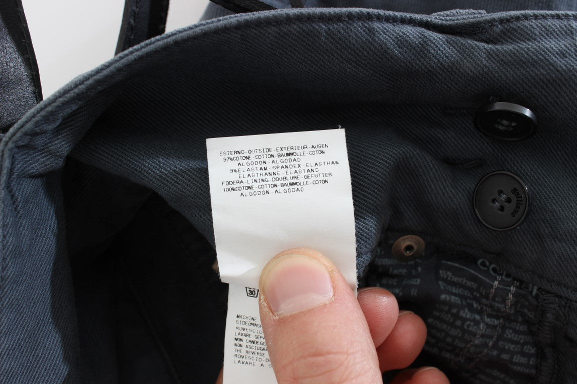 John Galliano Blue Cotton Blend Slim Fit High Waist Jeans $713.00 John Galliano Luzworld