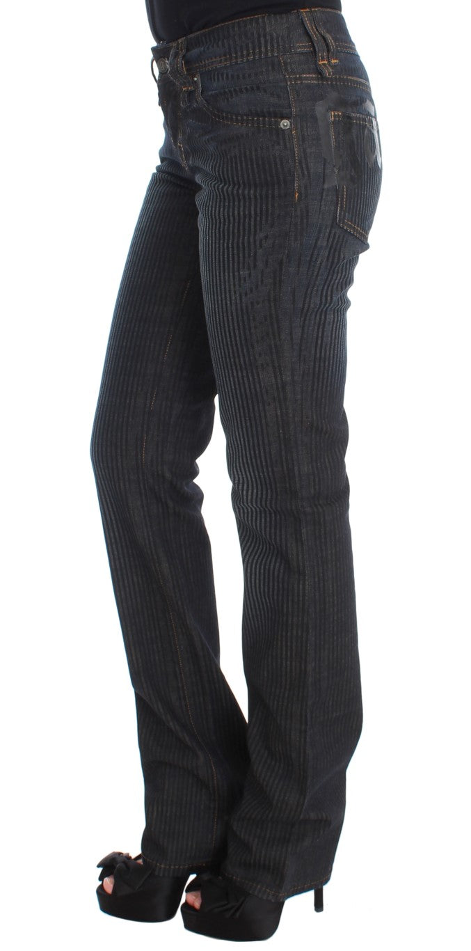 John Galliano Blue Wash Cotton Blend Slim Fit Bootcut Jeans $707.00 John Galliano Luzworld