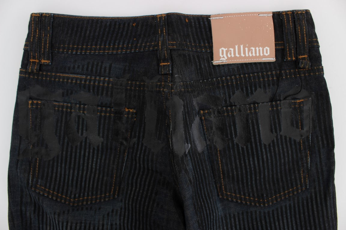 John Galliano Blue Wash Cotton Blend Slim Fit Bootcut Jeans $707.00 John Galliano Luzworld