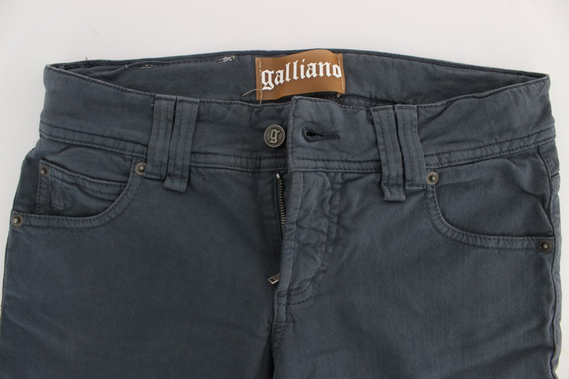 John Galliano Blue Cotton Blend Slim Fit Bootcut Jeans $713.00 John Galliano Luzworld