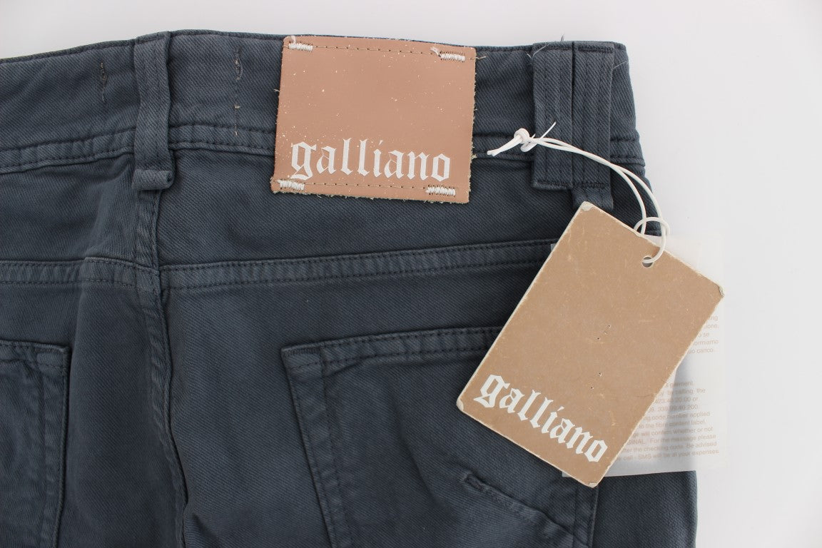 John Galliano Blue Cotton Blend Slim Fit Bootcut Jeans $713.00 John Galliano Luzworld