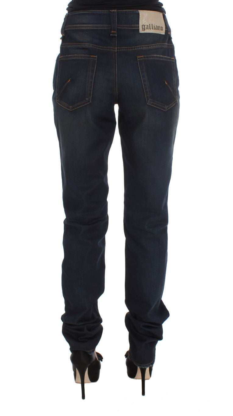 John Galliano Blue Wash Cotton Blend Boyfriend Fit Jeans $713.00 John Galliano Luzworld