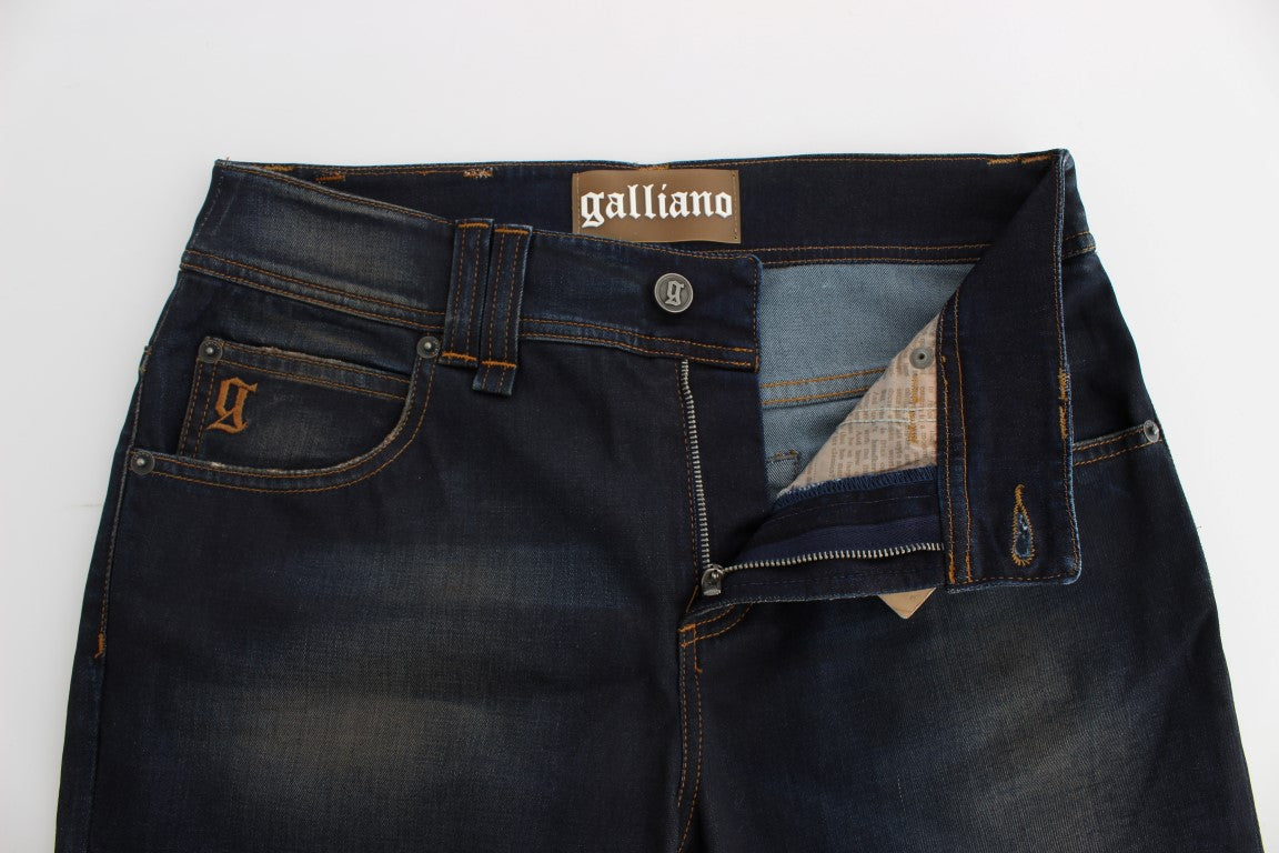 John Galliano Blue Wash Cotton Blend Boyfriend Fit Jeans $713.00 John Galliano Luzworld