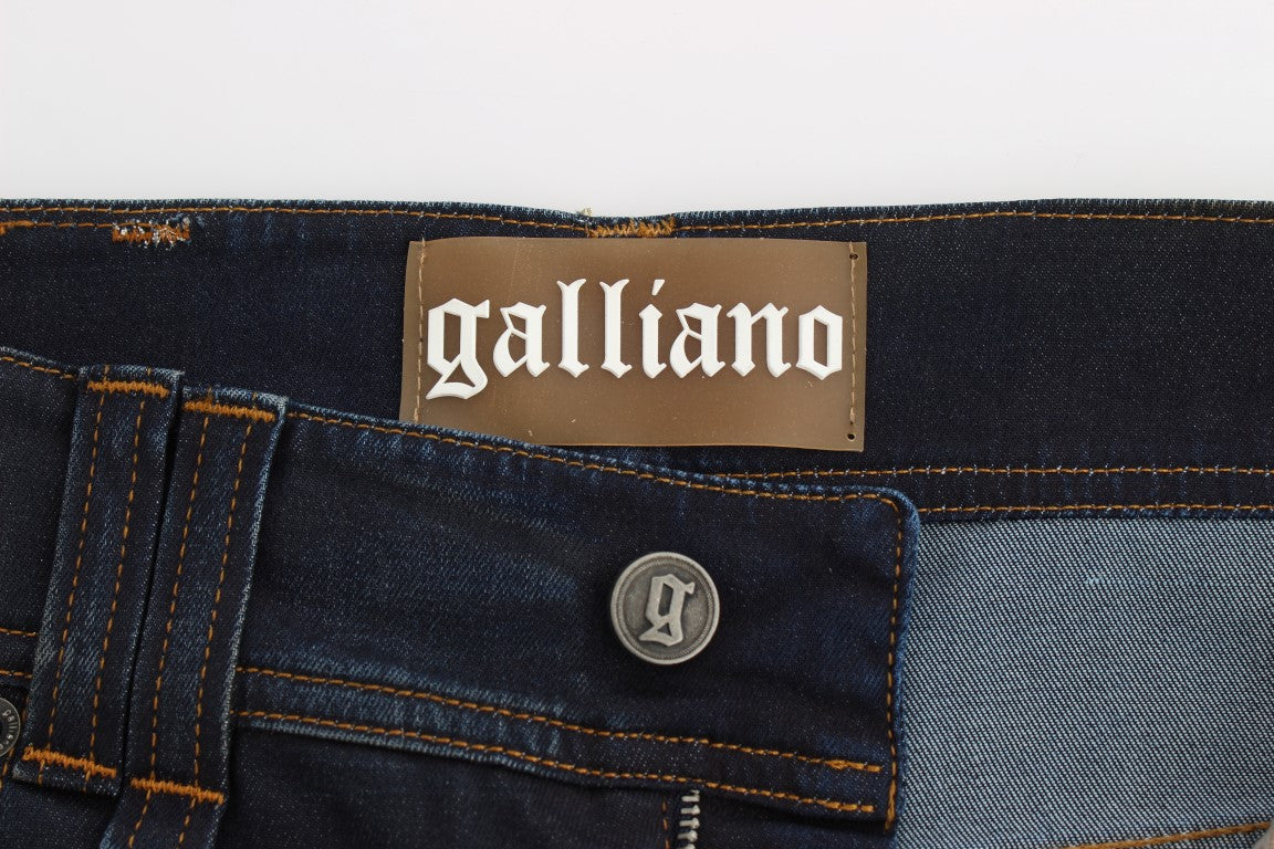 John Galliano Blue Wash Cotton Blend Boyfriend Fit Jeans $713.00 John Galliano Luzworld