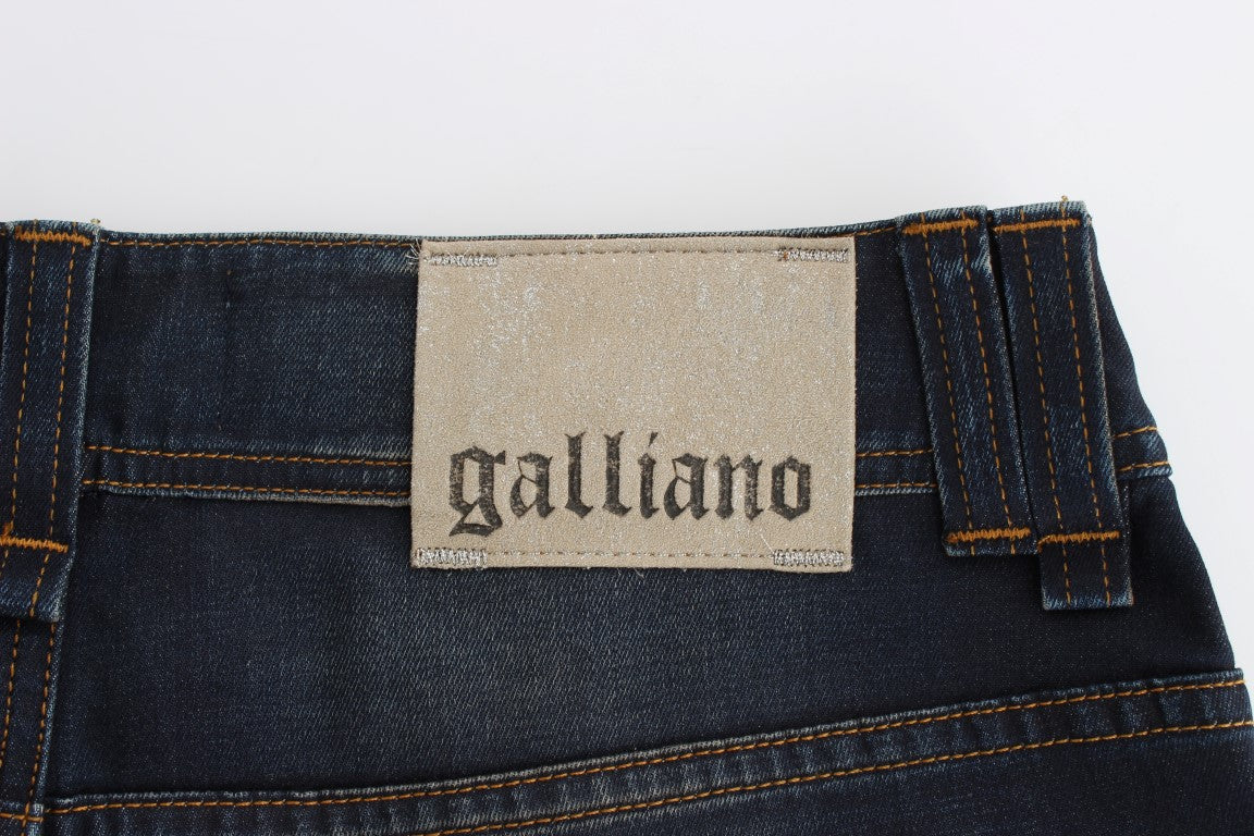 John Galliano Blue Wash Cotton Blend Boyfriend Fit Jeans $713.00 John Galliano Luzworld