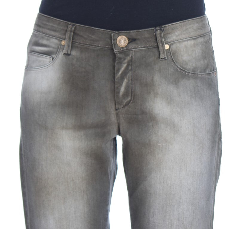 Ermanno Scervino Gray Cotton Blend Loose Fit Boyfriend Jeans $800.00 Ermanno Scervino Luzworld