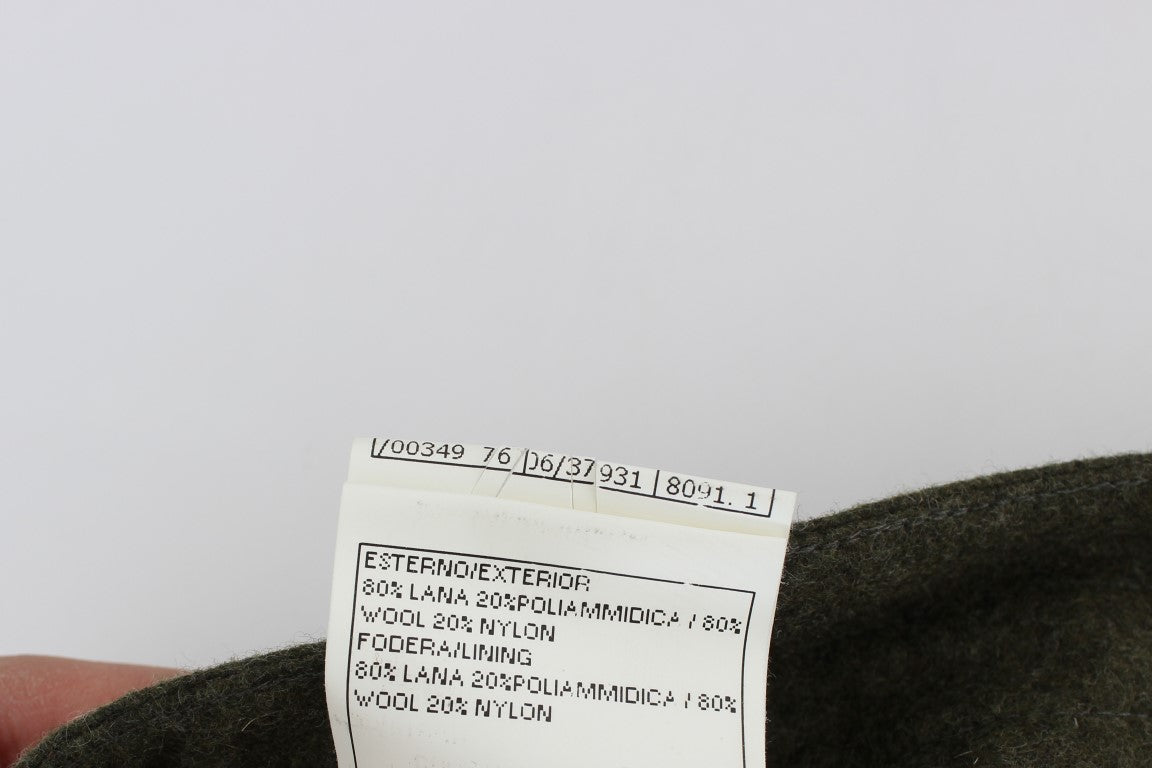 Ermanno Scervino Green Wool Blend Loose Fit Cargo Pants $800.00 Ermanno Scervino Luzworld