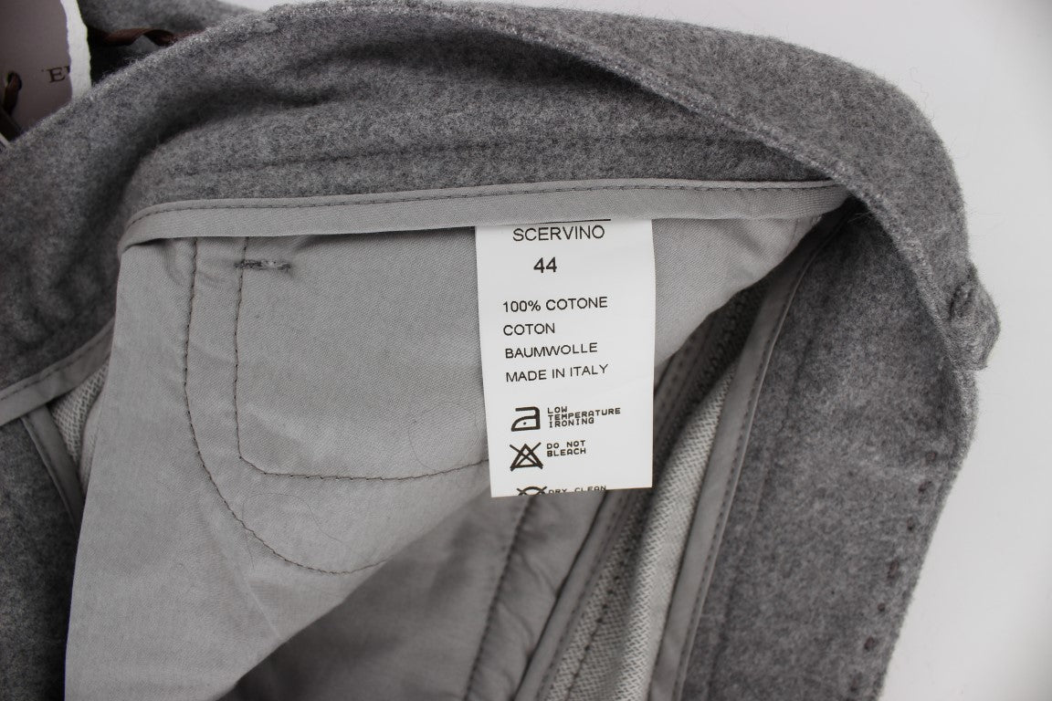 Ermanno Scervino Gray Cotton Straight Fit Casual Pants $747.00 Ermanno Scervino Luzworld