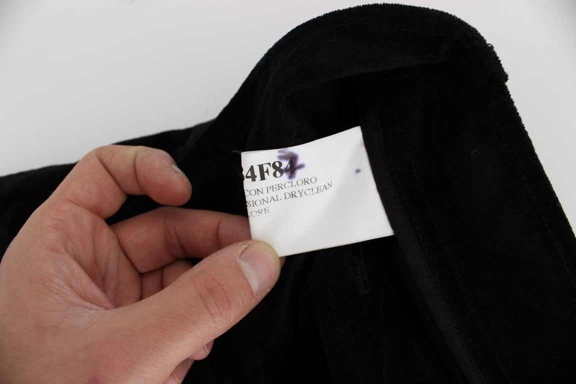 Ermanno Scervino Black Velvet Cotton Capri Bootcut Pants $811.00 Ermanno Scervino Luzworld